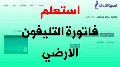 فاتورة التليفون الأرضي